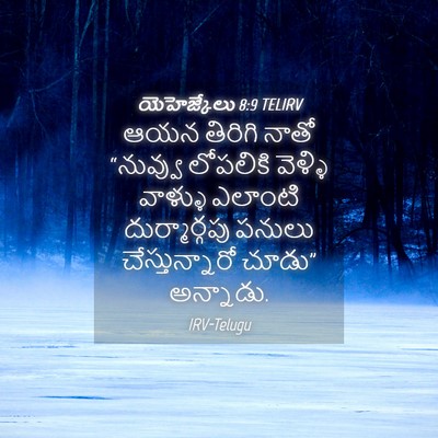 Picture 04 - యెహెజ్కేలు 8:9 TELIRV - ఆయన తిరిగి నాతో - Bible Verse Picture