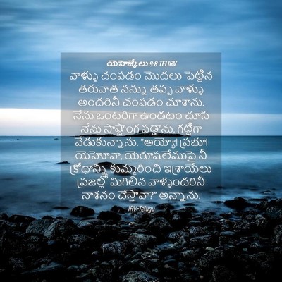 Picture 04 - యెహెజ్కేలు 9:8 TELIRV - వాళ్ళు చంపడం - Bible Verse Picture