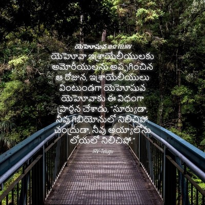Picture 04 - యెహోషువ 10:12 TELIRV - యెహోవా - Bible Verse Picture