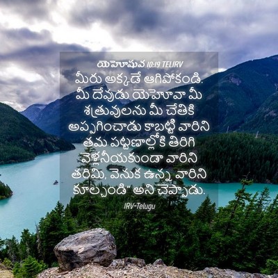 Picture 04 - యెహోషువ 10:19 TELIRV - మీరు అక్కడే - Bible Verse Picture