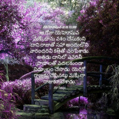 Picture 04 - యెహోషువ 10:28 TELIRV - ఆ రోజు యెహోషువ - Bible Verse Picture