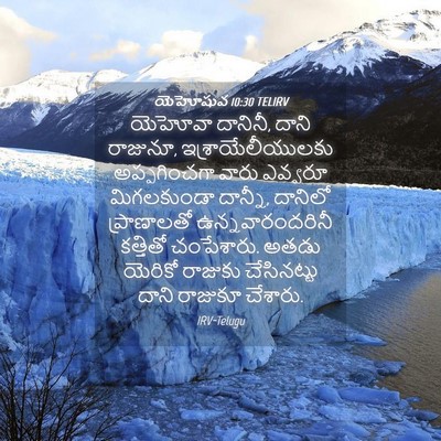 Picture 04 - యెహోషువ 10:30 TELIRV - యెహోవా దానినీ, - Bible Verse Picture