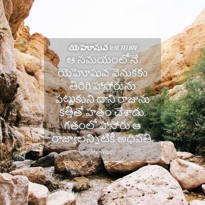 Picture 04 - యెహోషువ 11:10 TELIRV - ఆ సమయంలోనే - Bible Verse Picture