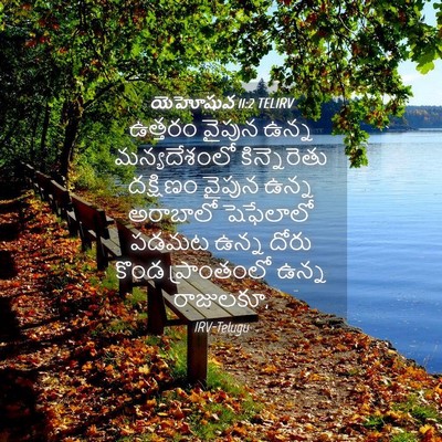 Picture 04 - యెహోషువ 11:2 TELIRV - ఉత్తరం వైపున ఉన్న - Bible Verse Picture
