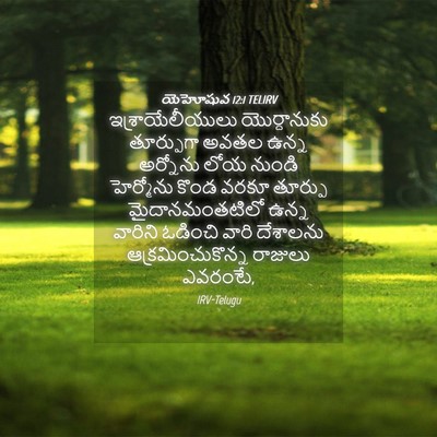 Picture 04 - యెహోషువ 12:1 TELIRV - ఇశ్రాయేలీయులు - Bible Verse Picture