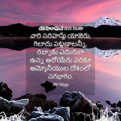 Picture 04 - యెహోషువ 13:25 TELIRV - వారి సరిహద్దు - Bible Verse Picture