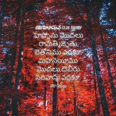 Picture 04 - యెహోషువ 13:26 TELIRV - హెష్బోను మొదలు - Bible Verse Picture