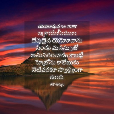 Picture 04 - యెహోషువ 14:14 TELIRV - ఇశ్రాయేలీయుల - Bible Verse Picture