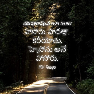 Picture 04 - యెహోషువ 15:25 TELIRV - హాసోరు, హదత్తా, - Bible Verse Picture