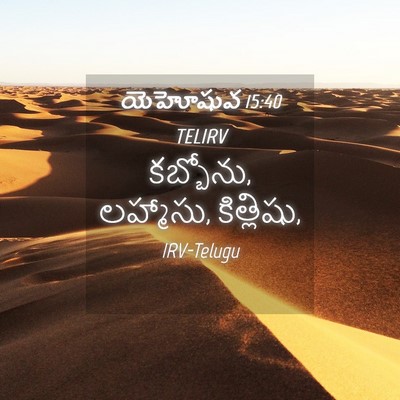 Picture 04 - యెహోషువ 15:40 TELIRV - కబ్బోను, లహ్మాసు, - Bible Verse Picture