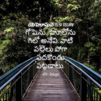 Picture 04 - యెహోషువ 15:51 TELIRV - గోషెను, హోలోను - Bible Verse Picture