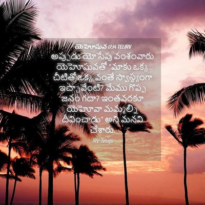 Picture 04 - యెహోషువ 17:14 TELIRV - అప్పుడు యోసేపు - Bible Verse Picture
