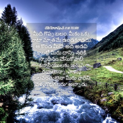 Picture 04 - యెహోషువ 17:18 TELIRV - మీది గొప్ప బలం. - Bible Verse Picture