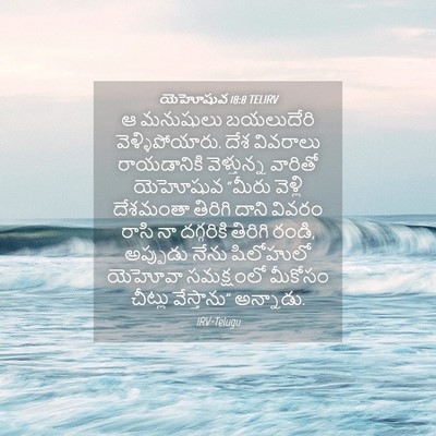 Picture 04 - యెహోషువ 18:8 TELIRV - ఆ మనుషులు - Bible Verse Picture