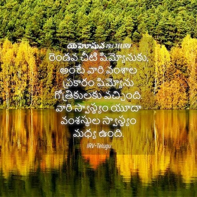 Picture 04 - యెహోషువ 19:1 TELIRV - రెండవ చీటి - Bible Verse Picture