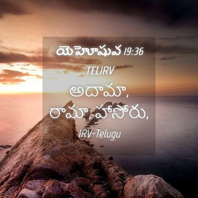 Picture 04 - యెహోషువ 19:36 TELIRV - అదామా, రామా, - Bible Verse Picture