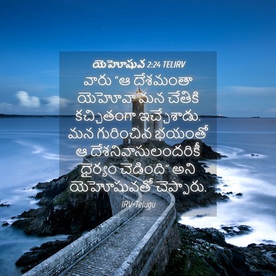 Picture 04 - యెహోషువ 2:24 TELIRV - వారు “ఆ దేశమంతా - Bible Verse Picture