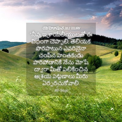Picture 04 - యెహోషువ 20:2 TELIRV - “నీవు - Bible Verse Picture