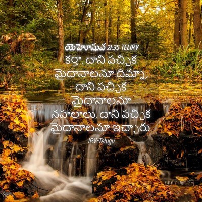 Picture 04 - యెహోషువ 21:35 TELIRV - కర్తా, దాని పచ్చిక - Bible Verse Picture