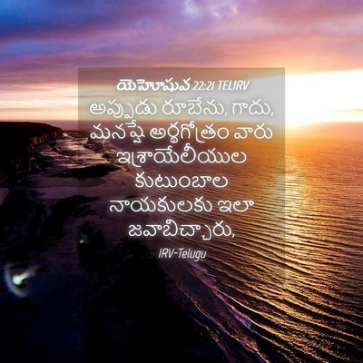 Picture 04 - యెహోషువ 22:21 TELIRV - అప్పుడు రూబేను, - Bible Verse Picture