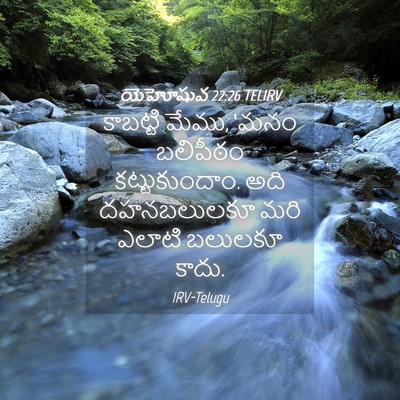 Picture 04 - యెహోషువ 22:26 TELIRV - కాబట్టి మేము, ‘మనం - Bible Verse Picture