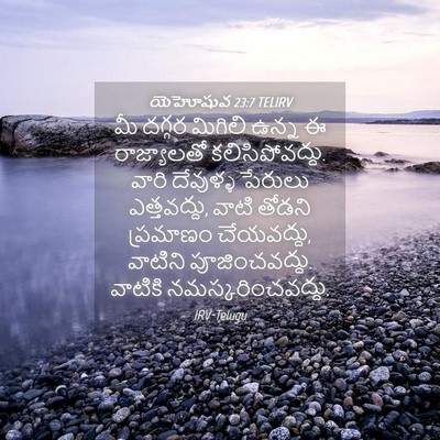 Picture 04 - యెహోషువ 23:7 TELIRV - మీ దగ్గర మిగిలి - Bible Verse Picture