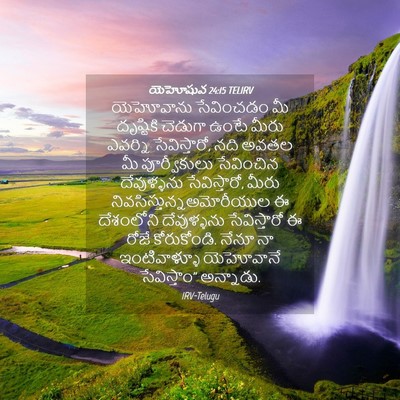 Picture 04 - యెహోషువ 24:15 TELIRV - యెహోవాను సేవించడం - Bible Verse Picture