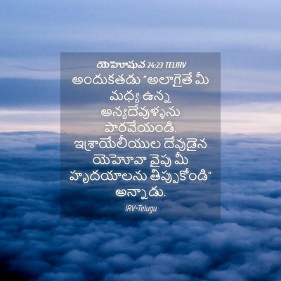 Picture 04 - యెహోషువ 24:23 TELIRV - అందుకతడు “అలాగైతే - Bible Verse Picture