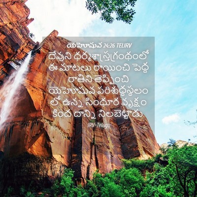 Picture 04 - యెహోషువ 24:26 TELIRV - దేవుని - Bible Verse Picture
