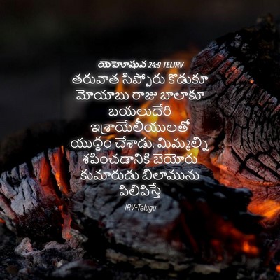 Picture 04 - యెహోషువ 24:9 TELIRV - తరువాత సిప్పోరు - Bible Verse Picture