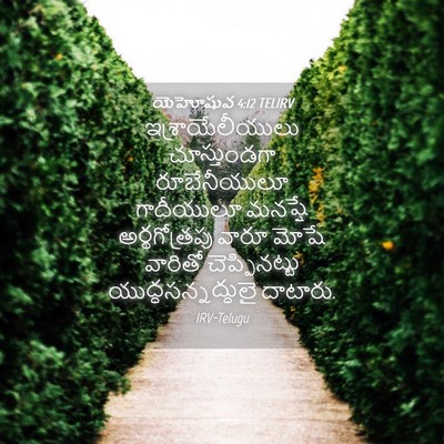 Picture 04 - యెహోషువ 4:12 TELIRV - ఇశ్రాయేలీయులు - Bible Verse Picture