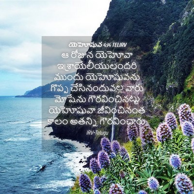 Picture 04 - యెహోషువ 4:14 TELIRV - ఆ రోజున యెహోవా - Bible Verse Picture