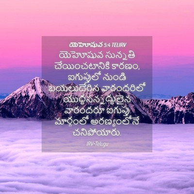 Picture 04 - యెహోషువ 5:4 TELIRV - యెహోషువ సున్నతి - Bible Verse Picture
