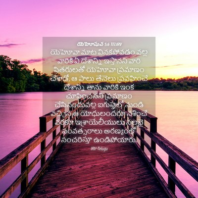 Picture 04 - యెహోషువ 5:6 TELIRV - యెహోవా మాట - Bible Verse Picture