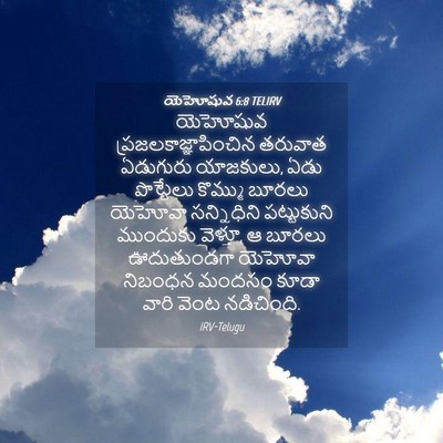Picture 04 - యెహోషువ 6:8 TELIRV - యెహోషువ - Bible Verse Picture