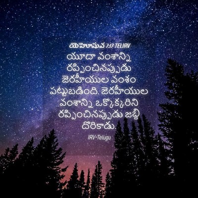 Picture 04 - యెహోషువ 7:17 TELIRV - యూదా వంశాన్ని - Bible Verse Picture