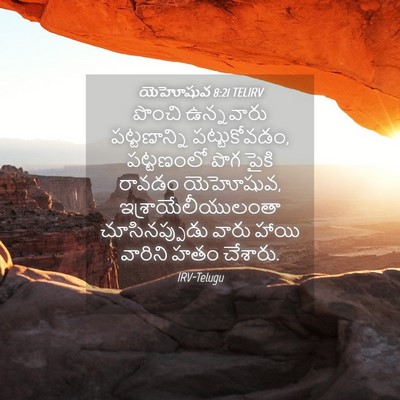 Picture 04 - యెహోషువ 8:21 TELIRV - పొంచి ఉన్నవారు - Bible Verse Picture