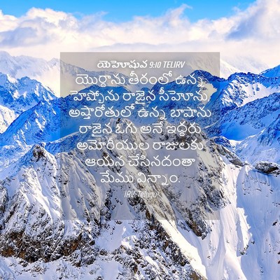 Picture 04 - యెహోషువ 9:10 TELIRV - యొర్దాను తీరంలో - Bible Verse Picture