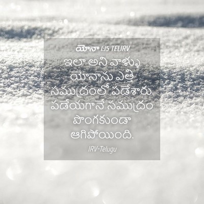 Picture 04 - యోనా 1:15 TELIRV - ఇలా అని వాళ్ళు - Bible Verse Picture