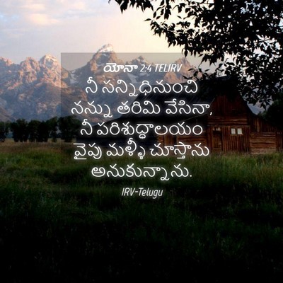 Picture 04 - యోనా 2:4 TELIRV - నీ సన్నిధినుంచి - Bible Verse Picture