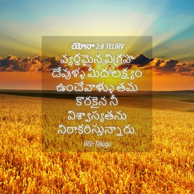 Picture 04 - యోనా 2:8 TELIRV - వ్యర్థమైన విగ్రహ - Bible Verse Picture