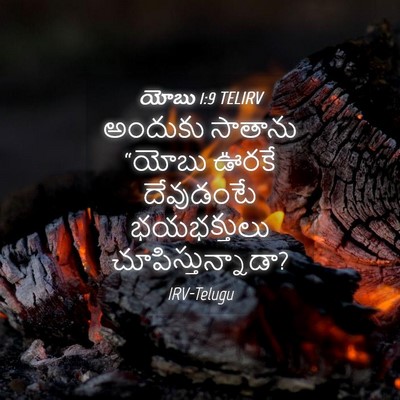 Picture 04 - యోబు 1:9 TELIRV - అందుకు సాతాను - Bible Verse Picture