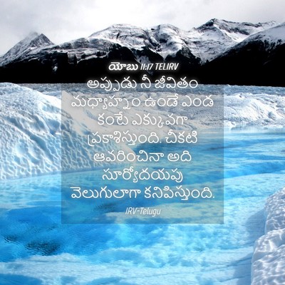 Picture 04 - యోబు 11:17 TELIRV - అప్పుడు నీ జీవితం - Bible Verse Picture