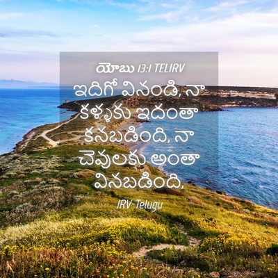 Picture 04 - యోబు 13:1 TELIRV - ఇదిగో వినండి, నా - Bible Verse Picture