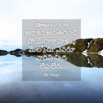 Picture 04 - యోబు 14:12 TELIRV - ఆకాశం అంతరించి - Bible Verse Picture