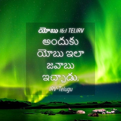 Picture 04 - యోబు 16:1 TELIRV - అందుకు యోబు ఇలా - Bible Verse Picture