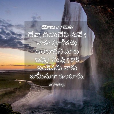 Picture 04 - యోబు 17:3 TELIRV - దేవా, దయచేసి - Bible Verse Picture