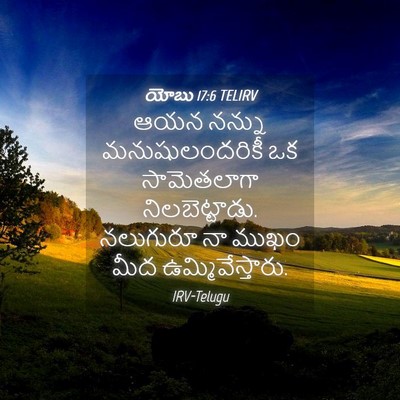 Picture 04 - యోబు 17:6 TELIRV - ఆయన నన్ను - Bible Verse Picture