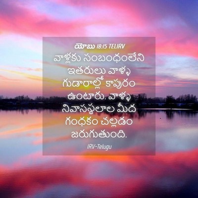 Picture 04 - యోబు 18:15 TELIRV - వాళ్లకు - Bible Verse Picture