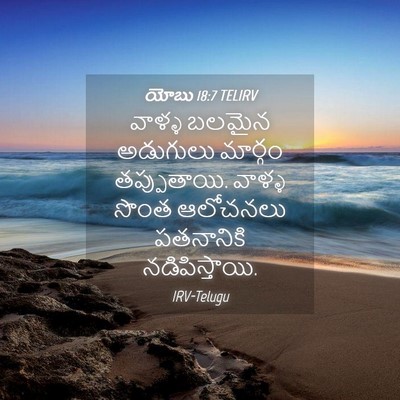Picture 04 - యోబు 18:7 TELIRV - వాళ్ళ బలమైన - Bible Verse Picture